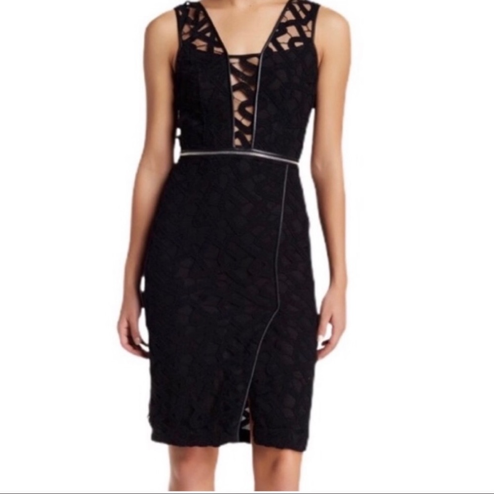 Yigal Azrouel black lace dress